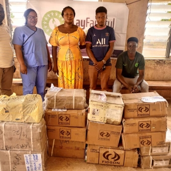 Relief distribution of medications to IDPs at  UNGUWAN WAKILI IDP CAMP Zonkwa, Zango Kataf Southern Kaduna